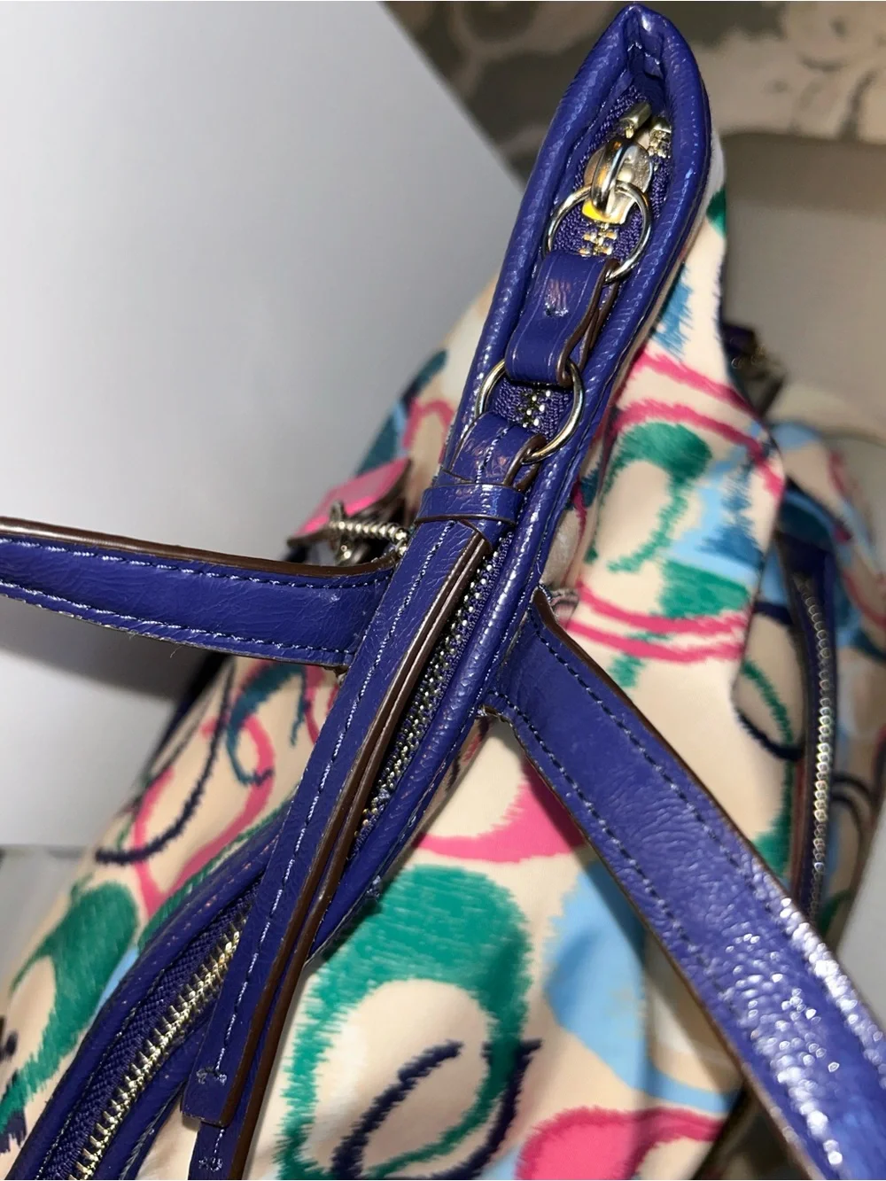 Like new Coach Signature Ikat Foldover Tote